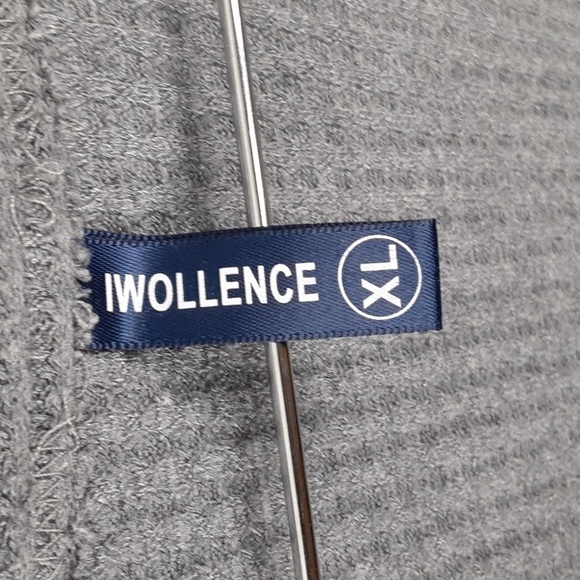 Amazon Waffle Thermal Knit Front Knot Sweater Button Down Top - Picture 3 of 8